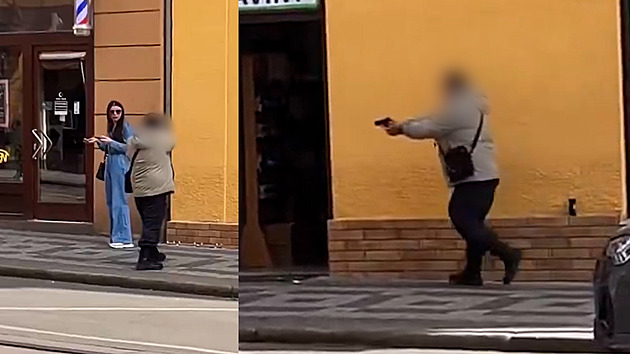 VIDEO: Po Smíchově běhal muž s falešnou pistolí. Utekl matce z nákupů a mířil na lidi